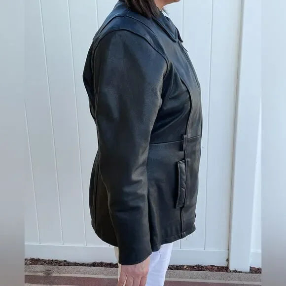 LEATHER MOTORCYCLE JACKET, HEAVY, UNISEX
